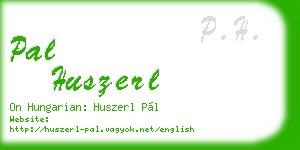 pal huszerl business card